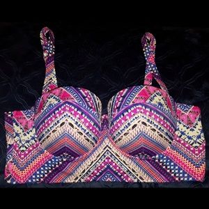 Torrid Multicolor Chevron Push-up Bikini Top